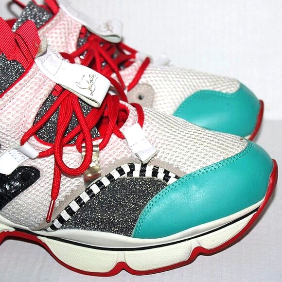 Christian Louboutin Red Runner Sneakers Multi-color Size 43 - Picture 4 of 12